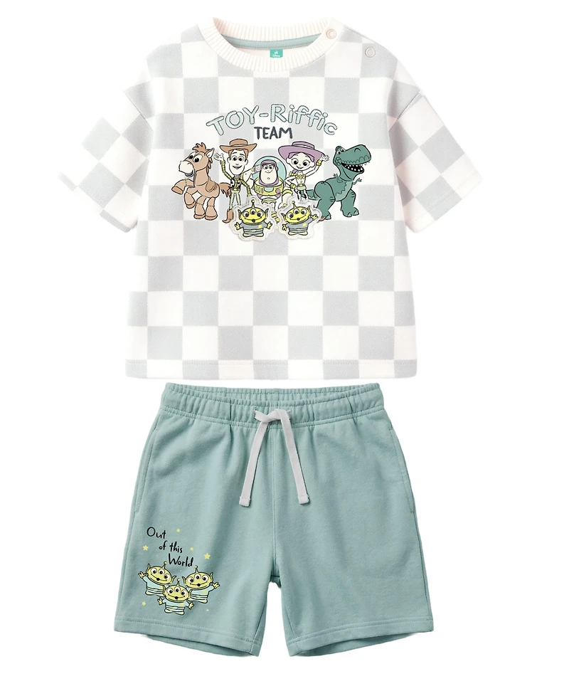 Disney Baby Boys' Toy Story Short-Sleeve T-Shirt and Shorts, 2-Piece Set
