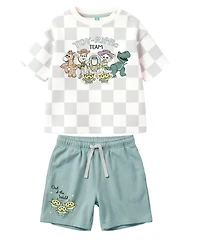Disney Baby Boys' Toy Story Short-Sleeve T-Shirt and Shorts, 2-Piece Set