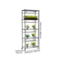 Sugift 71 in Diy Plant Shelf with Grow Lights Indoor Stand on Wheels