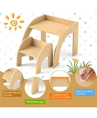 Kids Desk and Chair Set Wooded Toddler Table and Chair Set with Proper Height