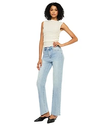 KanCan Women's Cheriese High Rise Straight-Leg Jeans