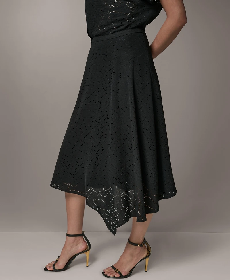 Donna Karan New York Women's Laser Cut High-Low Skirt