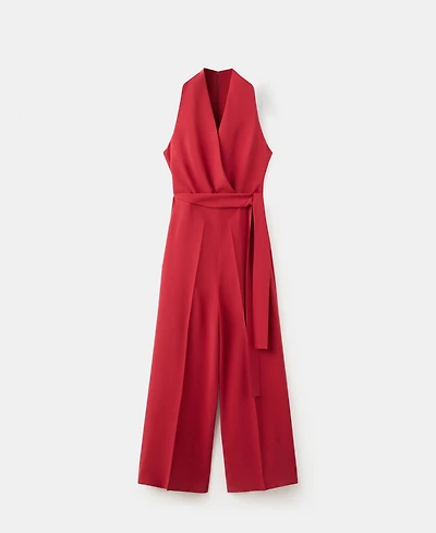 Mango Women's Belt Long Jumpsuit