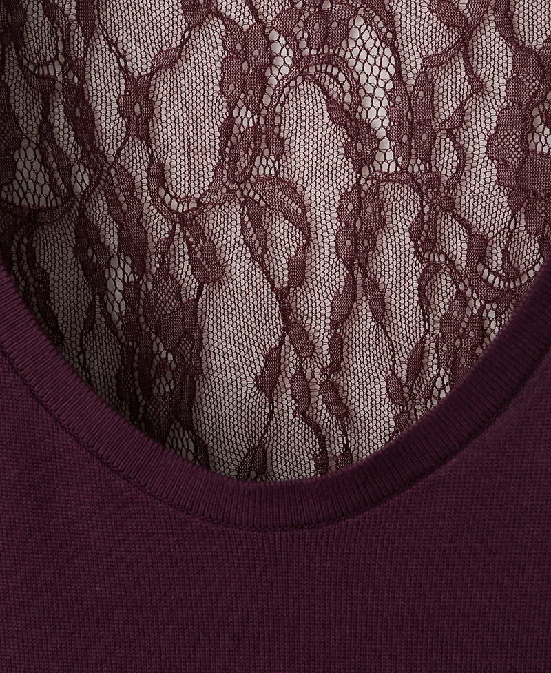 Mango Women's Lace Back Knit Top