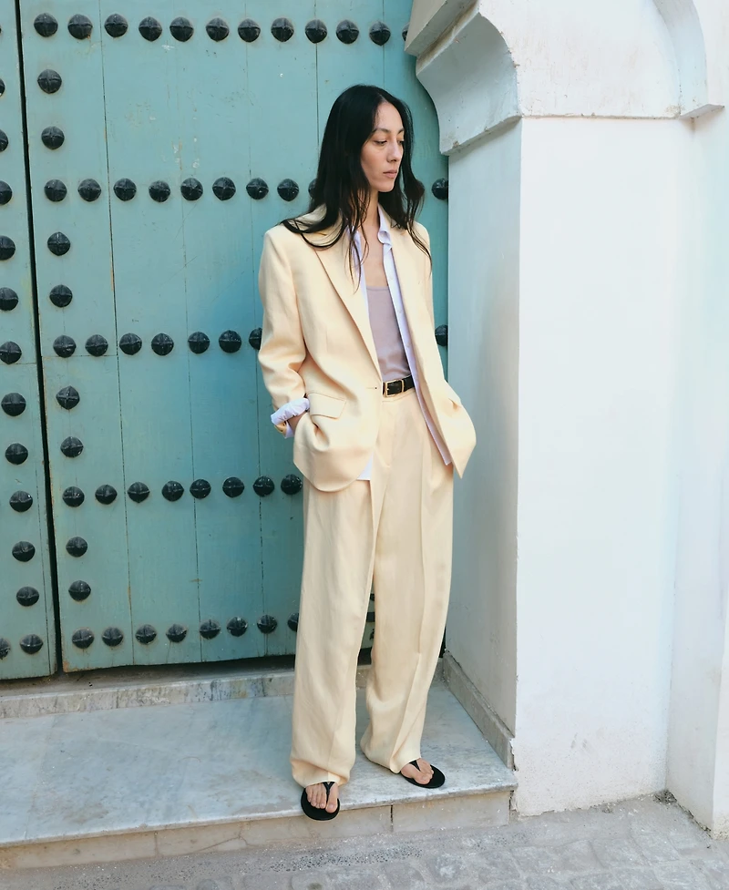 Mango Women's Linen Suit Blazer