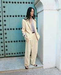 Mango Women's Linen Suit Blazer