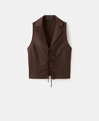 Mango Women's Straps And Bows Shirt