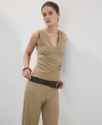 Mango Women's Straight Mid-Rise Pants