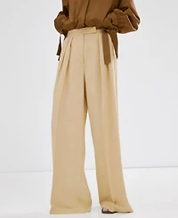 Mango Women's Straight Mid-Rise Pants