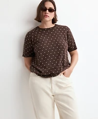 Mango Women's Polka-Dot Knitted Sweater
