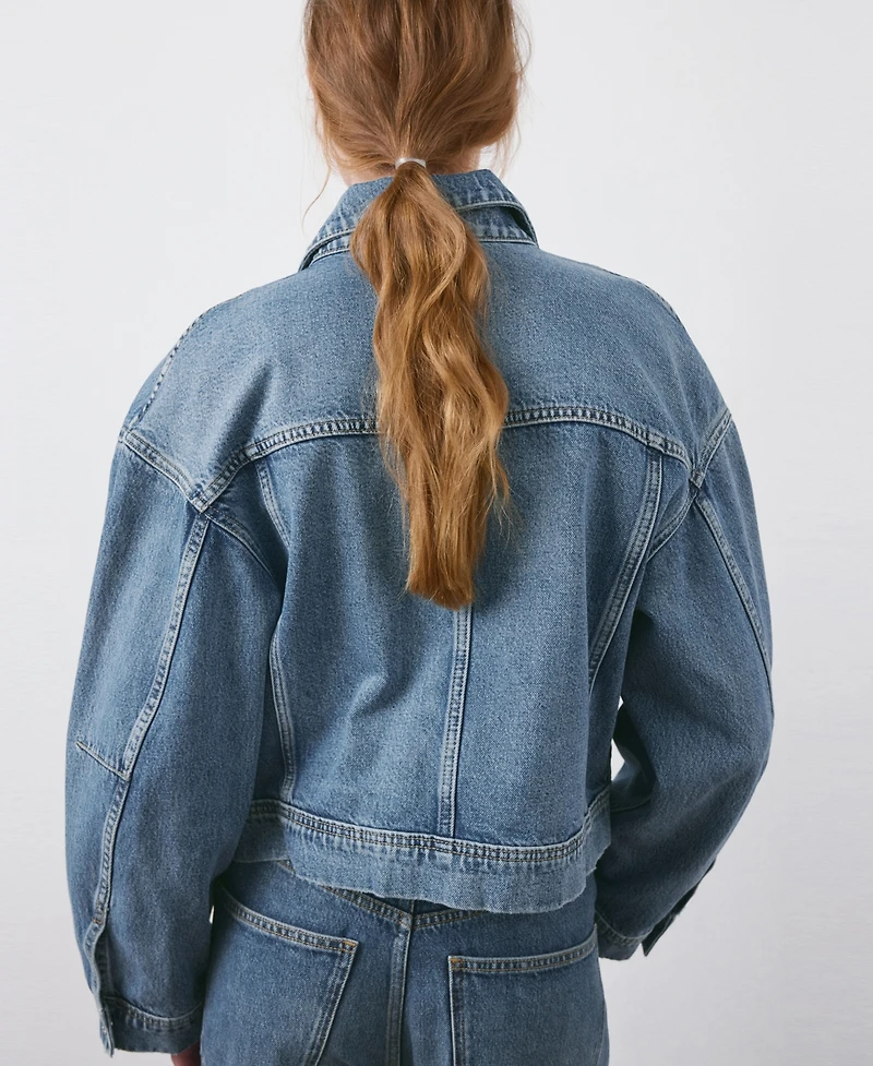 Mango Women's Pockets Denim Jacket