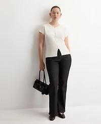 Mango Women's Buttons Detail Knit Sweater