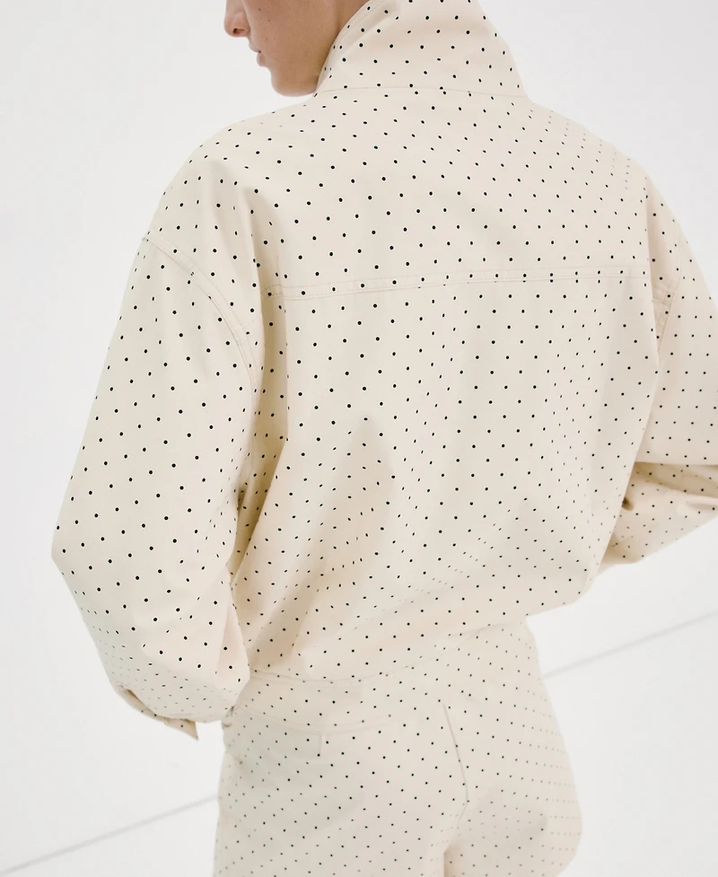 Mango Women's Polka-Dot Cotton Shorts