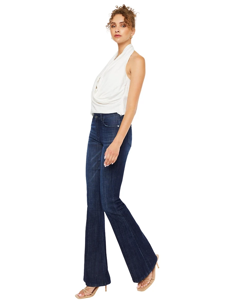 KanCan Women's Celestine Mid-Rise Flare Jeans