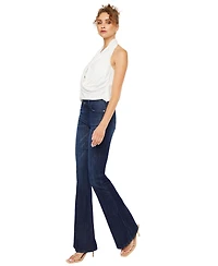 KanCan Women's Celestine Mid-Rise Flare Jeans
