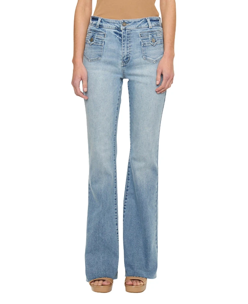KanCan Women's Brooke High-Rise Flare Jeans