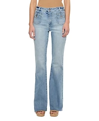 KanCan Women's Brooke High-Rise Flare Jeans