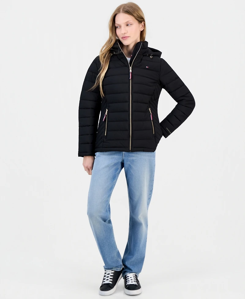 Tommy Hilfiger Women's Hooded Packable Puffer Coat