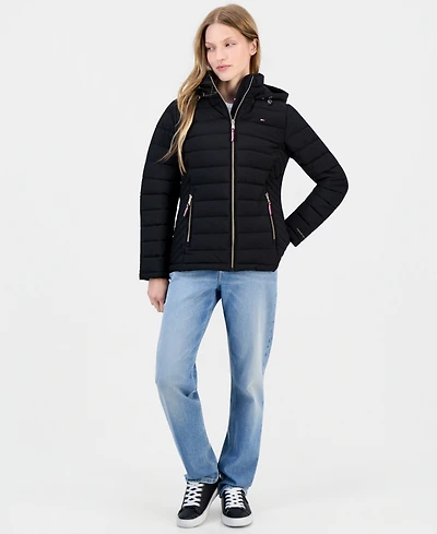 Tommy Hilfiger Women's Hooded Packable Puffer Coat