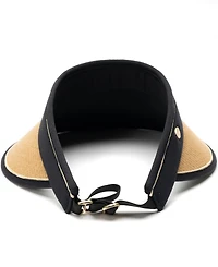 Vince Camuto Rollup Tweed Straw Visor Hat