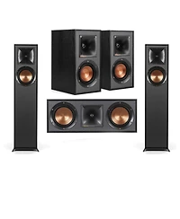 Klipsch Reference R-610F 5.0 Home Theater Pack, 2x R-610F Floorstanding Speakers + Pair, R-41M Bookshelf Home Speakers, R-52C Center Channel