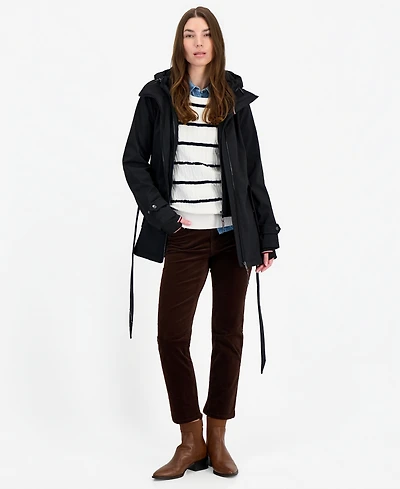 Tommy Hilfiger Women's Hooded Belted Softshell Coat, Created for Macy's