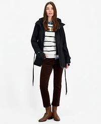 Tommy Hilfiger Women's Hooded Belted Softshell Coat, Created for Macy's