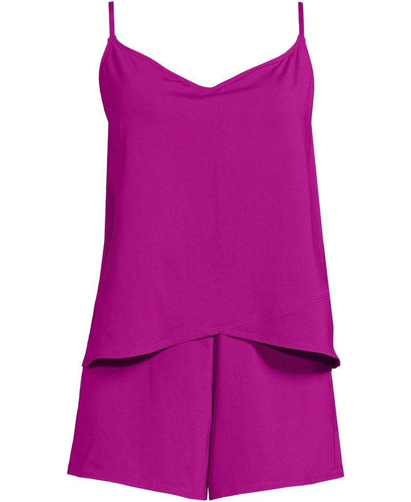 Lands' End Plus Tulip Romper Swimsuit