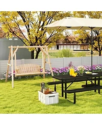 Sugift 6-in-1 Outdoor Garden Dining and Relaxation Combo Set