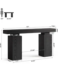 Tribesigns 63-Inch Long Console Table, Farmhouse Entryway Table Behind Couch, Accent Furniture for Living Room, Entrance