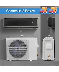 Vebreda Energy Star 24000 Btu 21 SEER2 208-230V Mini Split Air Conditioner and Heater With Wifi