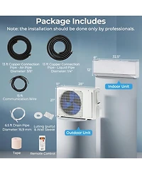 Vebreda Energy Star Certified 12000 Btu 24 Seer2 115V Mini Split Heat Pump Heating