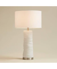 360 Lighting Contours High Modern White Ceramic Table Lamp with Dimmer