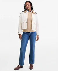 Tommy Hilfiger Women's Corduroy Collar Bomber Jacket