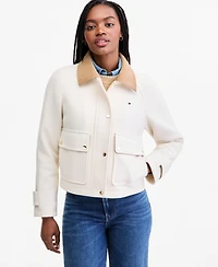Tommy Hilfiger Women's Corduroy Collar Bomber Jacket