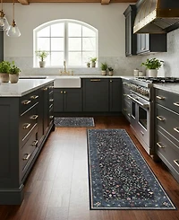 Hunter Eleanor Washable Non-Slip Printed Chenille Runner Rug