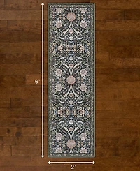 Hunter Abrabella Washable Non-Slip Printed Chenille Runner Rug