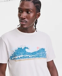 Sun + Stone Men's Cotton Hokusai Wave Short-Sleeve T-Shirt, Macy's Exclusive