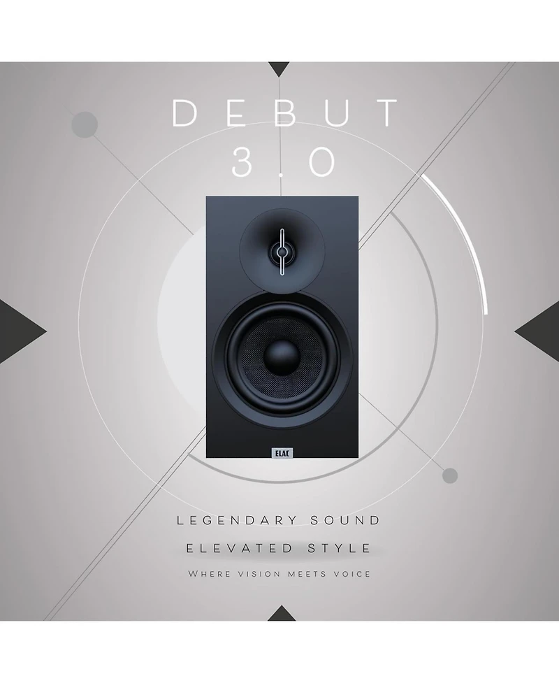 Elac DB63 Debut 3.0 6.5 Inch Bookshelf Speakers - Pair