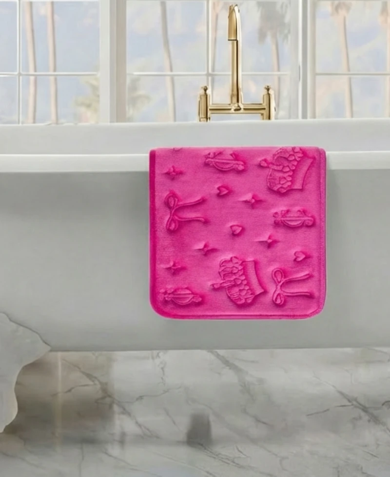 Juicy Couture Crowns and Bows Quilted Memory Foam Bath Mat, 17" x 24"