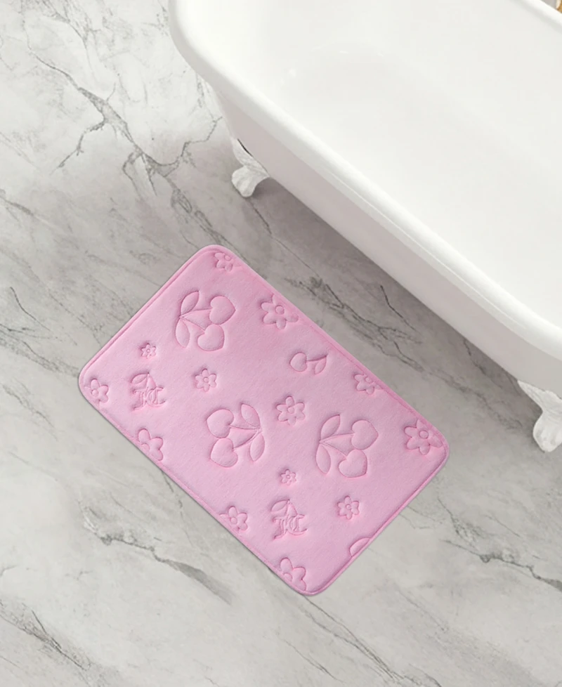 Juicy Couture Cherry Bling Quilted Memory Foam Bath Mat, 20" x 32"