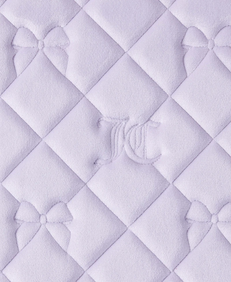 Juicy Couture Bow Lattice Orchid Quilted Memory Foam 2-Pc. Bath Mat