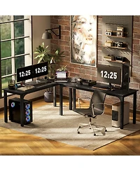 Homcom 70.9" Computer Desk, Study Desk with Metal Legs,