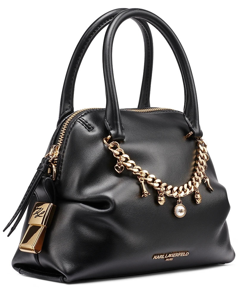 Karl Lagerfeld Paris Charlaine Leather Small Crossbody Handbag