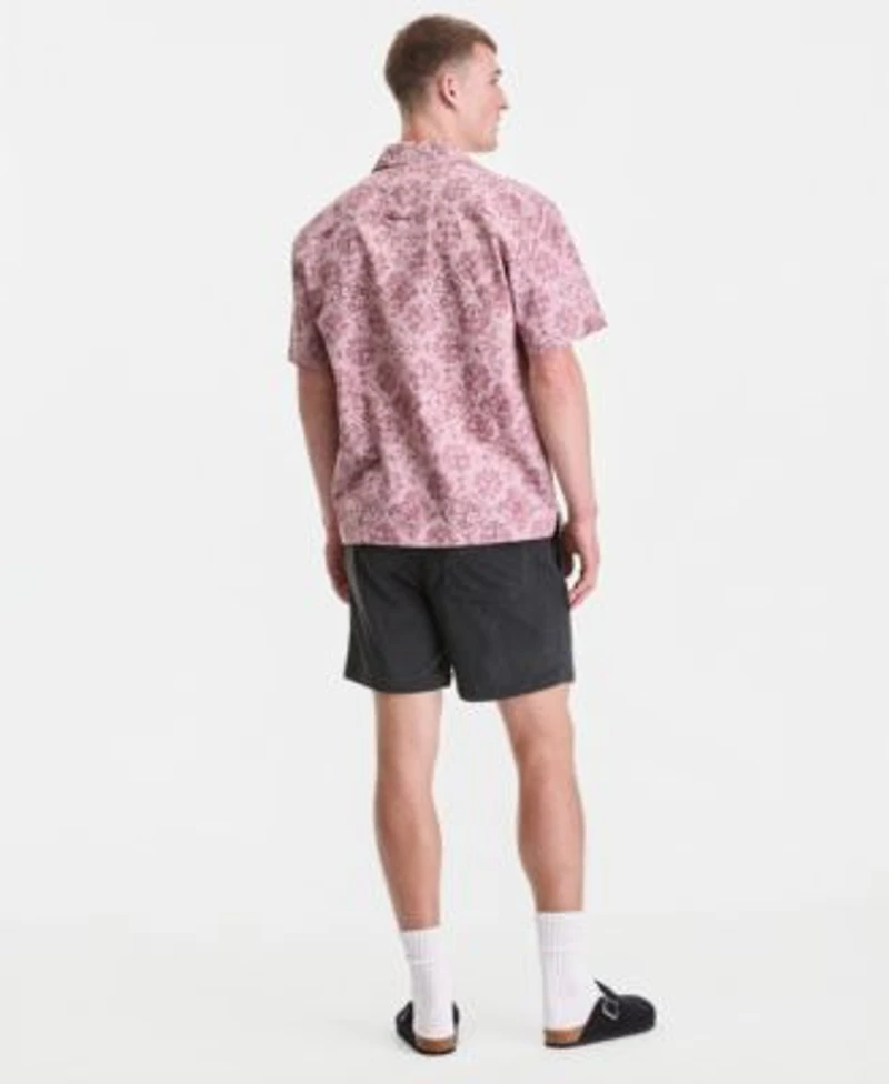 Sun Stone Mens Butler Medallion Print Camp Shirt Pull On Shorts Macys Exclusive