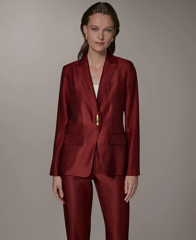 Donna Karan New York Women's One-Button Novelty Blazer