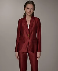 Donna Karan New York Women's One-Button Novelty Blazer
