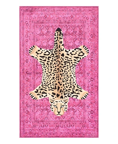 Juicy Couture Leopard Medallion Finely Soft Washable Accent Rug, 36" x 60"