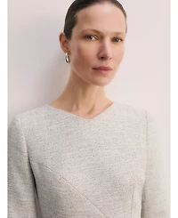 The Fold Women's Eaton Signature Tweed Dress