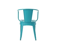 sumyeg 3-Piece Floral Pattern Iron Bistro Set with Stackable Chairs